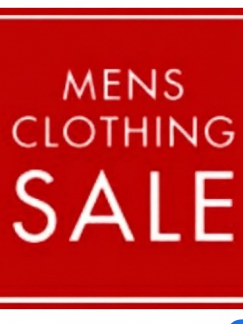 Men's Clothing Sale Graphic - Red & White